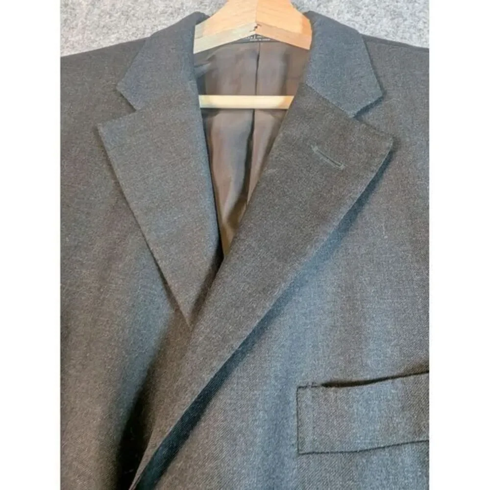Polo Ralph Lauren Blazer Mens 42R Navy Blue‎ Wool Sports Coat Jacket Made Italy